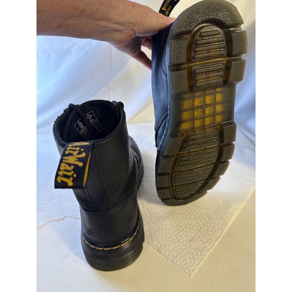 Dr. Martens Combs Tech II Black Wyoming Leather 8-Eye Boots Mens 10. WOM Sz 11 - Picture 9 of 13